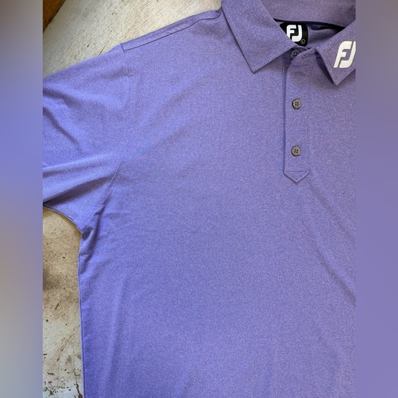 FootJoy FJ Mens Medium Purple Short Sleeve Golf Polo Shirt - Picture 5 of 7